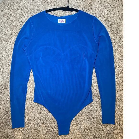 Yitty - Blue Sheer Sweetheart Bodysuit - Shapewear Size Small - Picture 6 of 16
